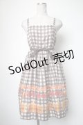 Leur Getter / ピクニックキャミワンピース  チャコールグレー S-25-05-05-047-LU-OP-HR-ZS