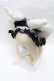 画像1: 危機裸裸商店 / 角&リボンヘッドドレス  黒ｘ白 S-25-05-08-005-GO-AC-HR-ZS (1)