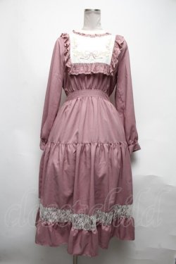 画像1: axes femme POETIQUE / ブロッキングブーケ刺繍ワンピース  ピンク S-25-05-08-052-AX-OP-AS-ZS