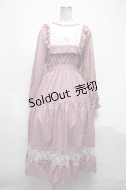 画像1: axes femme POETIQUE / ブロッキングブーケ刺繍ワンピース  ピンク S-25-05-08-052-AX-OP-AS-ZS