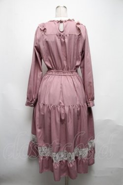 画像2: axes femme POETIQUE / ブロッキングブーケ刺繍ワンピース  ピンク S-25-05-08-052-AX-OP-AS-ZS