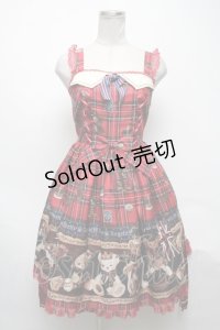 Angelic Pretty / British Bearジャンパースカート  赤 S-25-05-08-053-AP-OP-HR-ZS