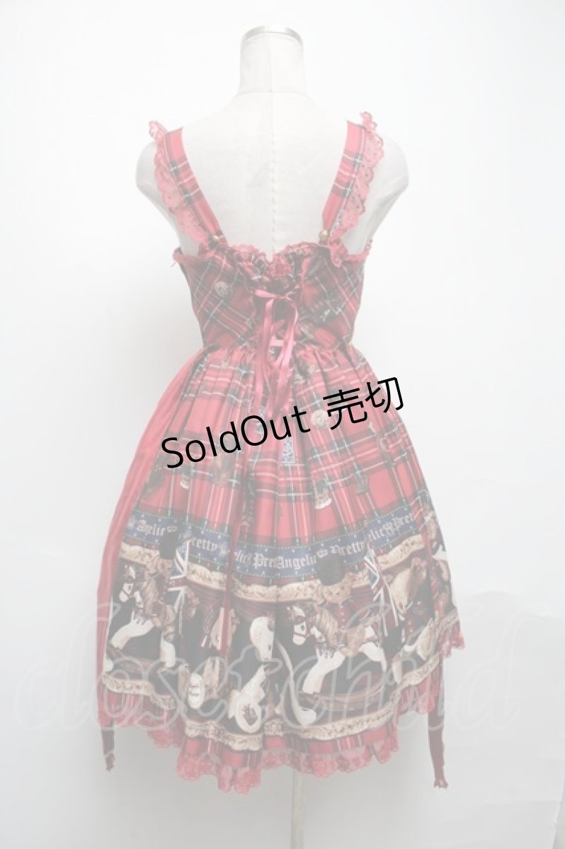 画像2: Angelic Pretty / British Bearジャンパースカート  赤 S-25-05-08-053-AP-OP-HR-ZS (2)