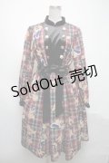 axes femme kawaii / ロイヤルベアーズ柄ワンピース  ワイン S-25-05-08-054-AX-OP-AS-ZS