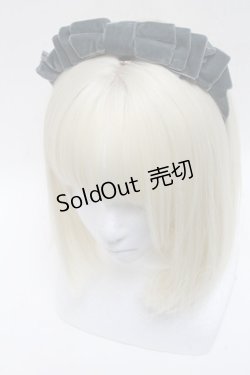 画像1: LOLITA / リボンカチューシャ  グレー S-25-05-08-002-LO-TO-AS-ZS