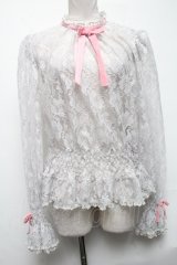 Angelic Pretty / Lacy Girlブラウス  グレー S-25-05-08-012-AP-BL-HR-ZS