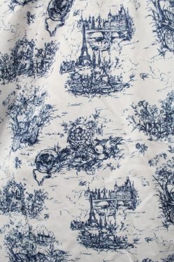 画像3: axes femme / トワルドジュイ風線画ブラウス  ブルー S-25-05-08-013-AX-BL-HR-ZS