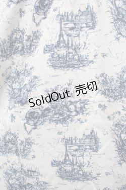 画像3: axes femme / トワルドジュイ風線画ブラウス  ブルー S-25-05-08-013-AX-BL-HR-ZI