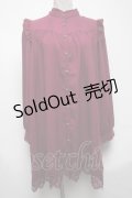 axes femme / 裾レースチュニック  パープル S-25-05-08-018-AX-TO-HR-ZS