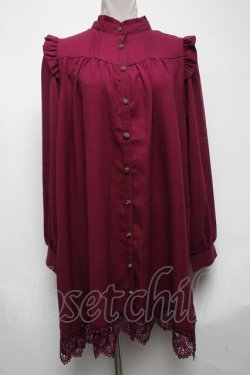 画像1: axes femme / 裾レースチュニック  パープル S-25-05-08-018-AX-TO-HR-ZS