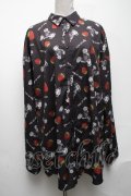 Jamieエーエヌケー / くまｘイチゴロングシャツ  黒 S-25-05-08-030-LO-TO-HR-ZS