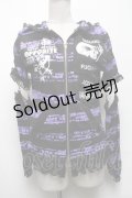 ACDC RAG / ハラジュクパーカー  黒ｘ紫 S-25-05-08-031-PU-TS-HR-ZS