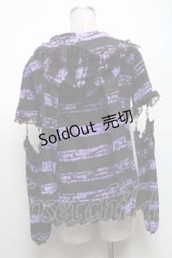 画像2: ACDC RAG / ハラジュクパーカー  黒ｘ紫 S-25-05-08-031-PU-TS-HR-ZS