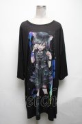anko ROCK / 少女プリントTシャツ  黒 S-25-05-08-035-PU-TS-HR-ZS
