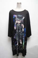 anko ROCK / 少女プリントTシャツ  黒 S-25-05-08-035-PU-TS-HR-ZS
