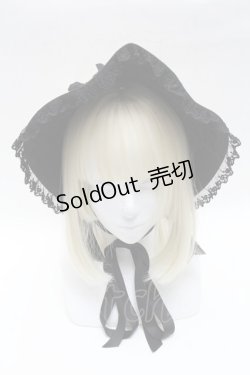 画像2: Moi-meme-Moitie / ローズクロスハーフボンネット  黒 S-25-05-08-004-MO-ZA-HR-ZS