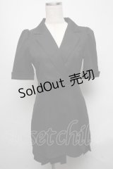 EATME / プリーツラップワンピース S 黒 S-25-05-13-045-LO-OP-AS-ZS