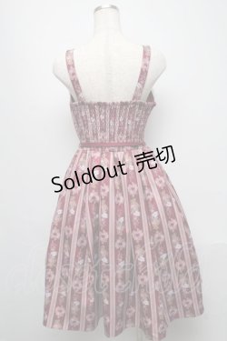 画像2: axes femme kawaii / Rosy Bear柄ジャンスカ  ワイン S-25-05-13-046-AX-OP-HR-ZS