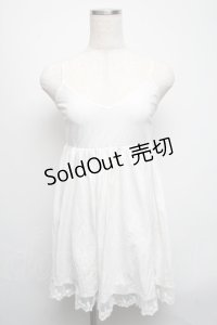 To Alice / キャミソールチュニック  白 S-25-05-13-049-LO-TO-AS-ZS