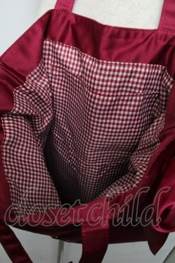 画像4: Maison de FLEUR / ダブルリボンギャザートートバッグ  ワイン S-25-05-13-017-LO-BG-AS-ZS