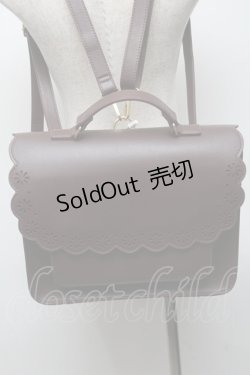 画像1: m petit by misako / スカラップ被せの3WAYバッグ  ブラウン S-25-05-13-019-LO-BG-AS-ZS