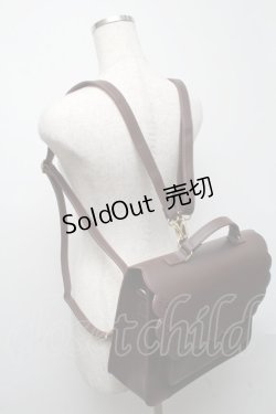 画像3: m petit by misako / スカラップ被せの3WAYバッグ  ブラウン S-25-05-13-019-LO-BG-AS-ZS