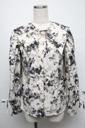 dazzlin / オープンリボンブラウス  オフ S-25-05-13-022-LO-BL-AS-ZS