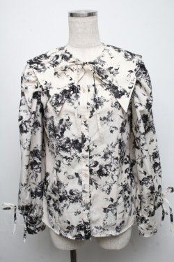 画像1: dazzlin / オープンリボンブラウス  オフ S-25-05-13-022-LO-BL-AS-ZS