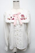 Amavel / Fruits Berry Jamブラウス  白 S-25-05-13-025-CA-BL-AS-ZS