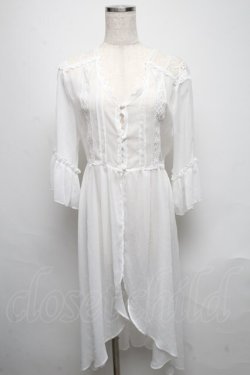 画像1: axes femme / レースロングカーディガン  白 S-25-05-13-028-AX-TO-HR-ZS