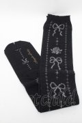 Angelic Pretty / Sweetリボンオーバーニー  黒 S-25-05-13-004-AP-AC-HR-ZS