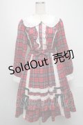 axes femme kawaii / タータンチェックチェックワンピース  赤 S-25-05-13-040-AX-OP-AS-ZS