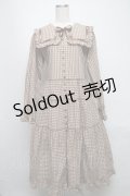 PINK HOUSE / misako×erinkoチェックセーラーワンピース  ブラウン S-25-05-13-041-LO-OP-AS-ZS