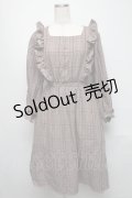 m petit by misako / チェック長袖ワンピース  ブラウン S-25-05-13-042-LO-OP-AS-ZS