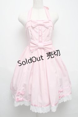 画像1: Angelic Pretty / スクールガールホルターネックジャンパースカート  ピンク S-25-05-14-040-AP-OP-AS-ZS