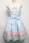 Angelic Pretty / Romantic Rose Letterジャンパースカート  サックス S-25-05-14-046-AP-OP-AS-ZS