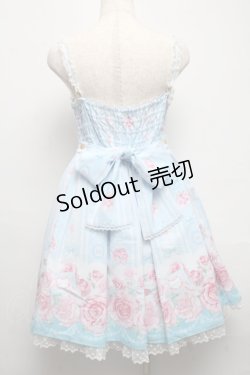 画像2: Angelic Pretty / Romantic Rose Letterジャンパースカート  サックス S-25-05-14-046-AP-OP-AS-ZS