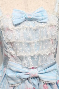画像3: Angelic Pretty / Romantic Rose Letterジャンパースカート  サックス S-25-05-14-046-AP-OP-AS-ZS