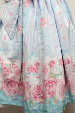 画像4: Angelic Pretty / Romantic Rose Letterジャンパースカート  サックス S-25-05-14-046-AP-OP-AS-ZS (4)