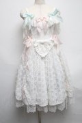 BABY,THE STARS SHINE BRIGHT / はるちゃんの願いを紡ぐFlower embroideryジャンパースカート  白 S-25-05-14-047-BA-OP-AS-ZS