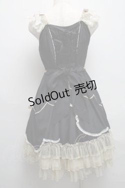 画像2: BABY,THE STARS SHINE BRIGHT / 時計うさぎの HEART TRUMPジャンパースカート  黒 S-25-05-14-051-BA-OP-HR-ZI