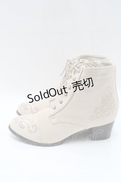 画像2: axes femme / メダリオン編み上げブーツ  ベージュ S-25-05-14-001-AX-SH-HR-ZS