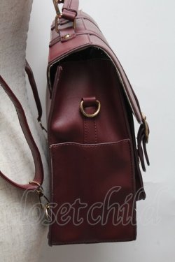画像2: Amavel / ダブルポケットサッチェルバッグ  エンジ S-25-05-14-007-CA-BG-HR-ZS