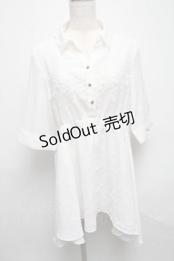 画像1: axes femme / イレヘムシャツチュニック  白 S-25-05-14-011-AX-OP-HR-ZS