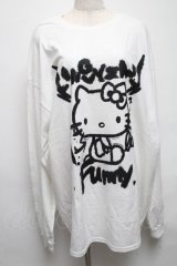 KINGLYMASK / ハローキティ × KINGLYMASKコラボＴシャツ  白 S-25-05-14-012-PU-TO-AS-ZS