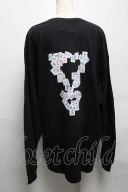 画像2: KINGLYMASK / ダブルトライアングル麻雀ビッグＴシャツ  黒 S-25-05-14-018-PU-TO-AS-ZS