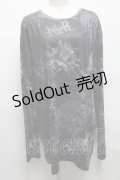 NieR Clothing / 転写プリントトップス  グレー S-25-05-14-020-PU-TO-AS-ZS