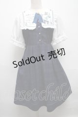 Amavel / お気に入り古書店のワンピース  紺 S-25-05-14-022-CA-OP-HR-ZS