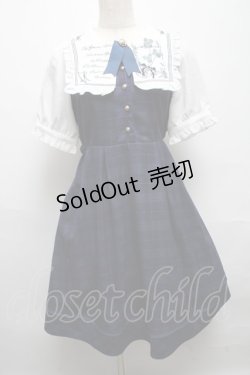画像1: Amavel / お気に入り古書店のワンピース  紺 S-25-05-14-022-CA-OP-HR-ZS