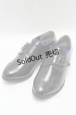 画像1: axes femme / モンクストラップシューズ  黒 S-25-05-14-003-AX-SH-HR-ZS